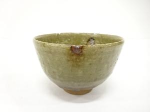 作家物　草釉　茶碗（保護箱付）